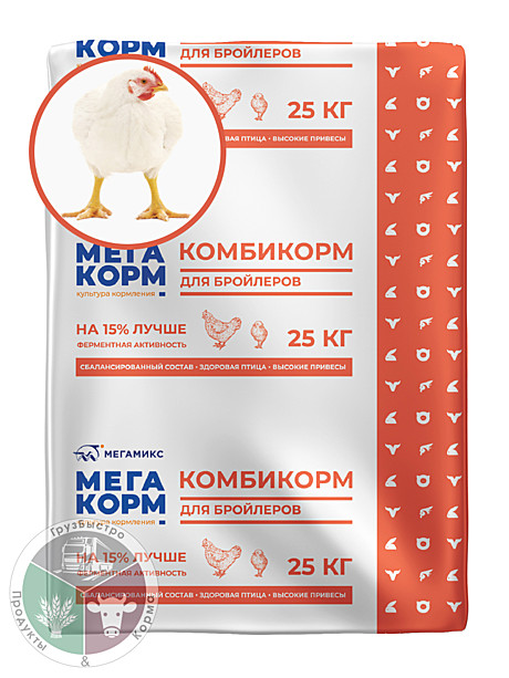 МегаКорм для бройлеров ПК-6-1 Финиш 25 кг