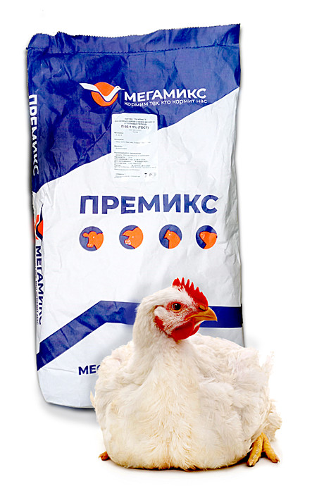 Мегамикс Премикс 1П6 для бройлеров от 5 недель 1% 25 кг (2558)