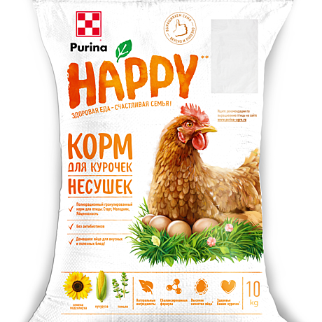 Пурина КК для яичной птицы HAPPY Кладка 10 кг