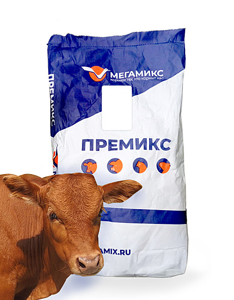 Мегамикс Премикс 3П62 для телят Откорм (6-18 мес.) 25 кг (6530)