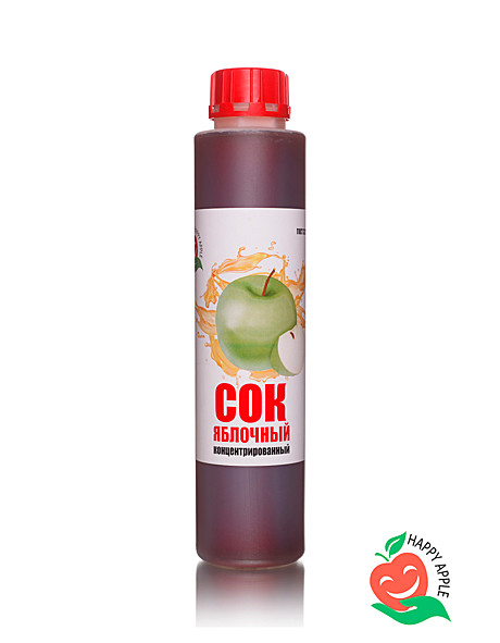 Концентрат Сок яблочный  2,5-2,8% бутылка 1 кг (зел.ябл)