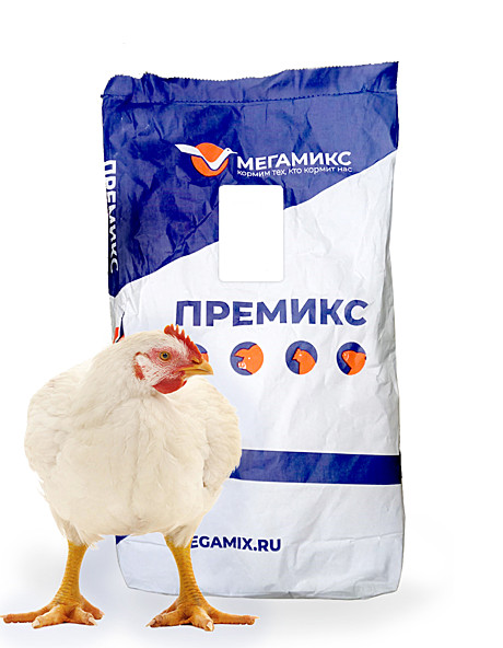 Мегамикс Премикс 1П6 для бройлеров от 5 дней ГОСТ 1% 25 кг (2557)