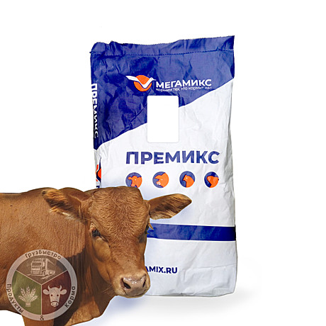 Мегамикс Премикс  П63-1 (Гост) для телят Откорм (6-18 мес.) 25 кг