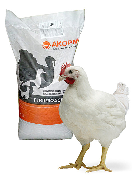 АКОРМ для бройлера Рост (15-28дн) *25кг ПП